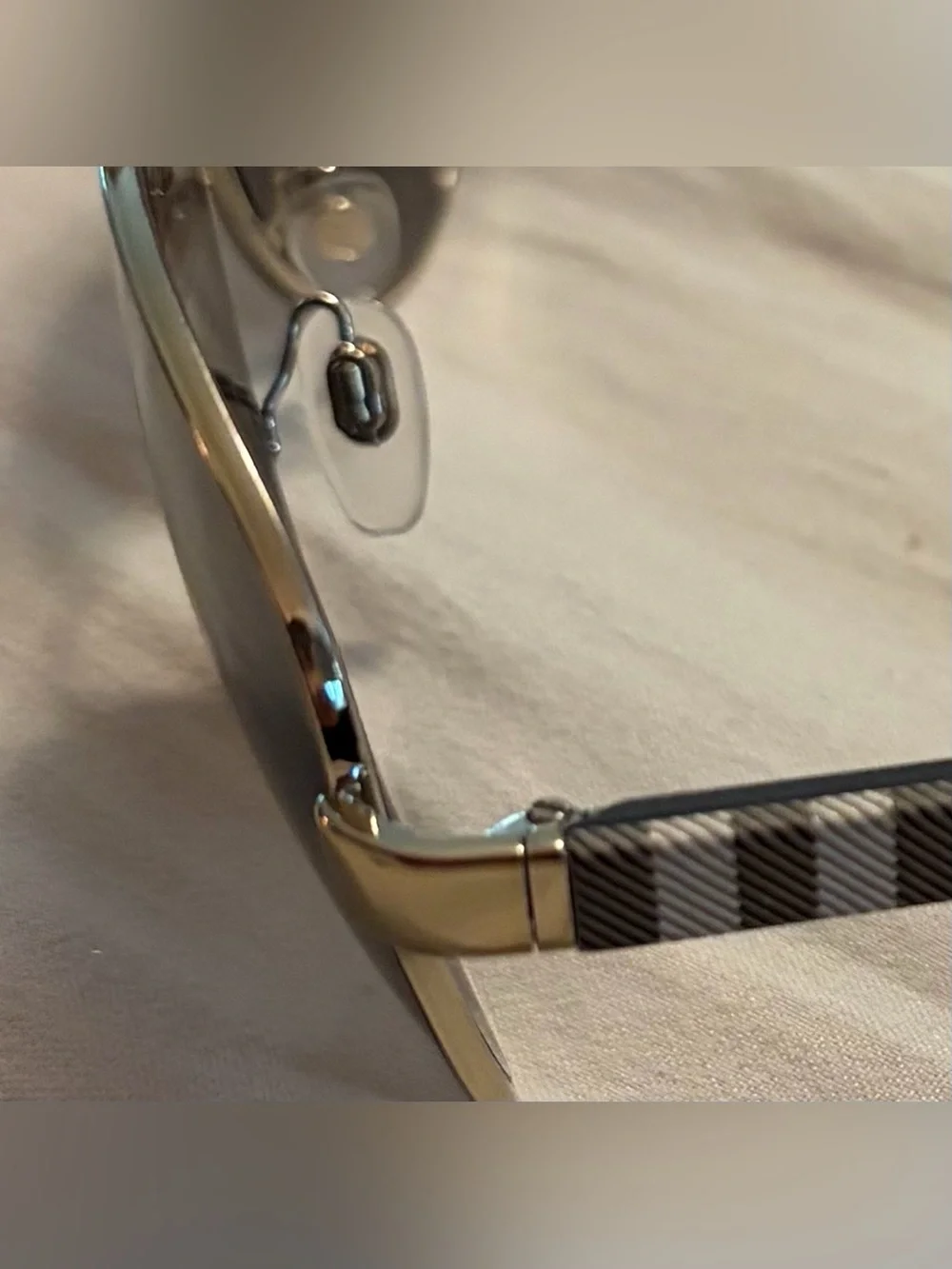 Burberry Women’s Gold Frame Aviator Sunglasses with Brown Gradient Lenses